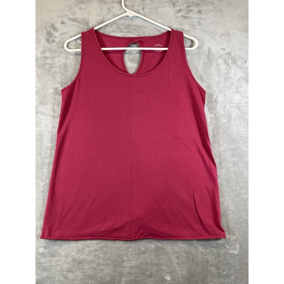 J Jill Fit Tank Top Progress Wrapped Back Pink Cranberry Sleeveless size Small - Picture 1 of 9